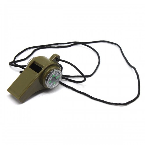 Свисток військовий, компас, шнурок, 6 см (MiC)