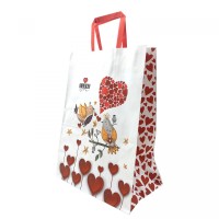 Пакет бумажный с ручками Крафт белый 25х15х34,5 см.