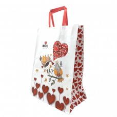 Пакет бумажный с ручками Крафт белый 25х15х34,5