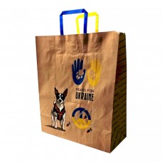 Пакет паперовий з ручками бурий 32х15х38