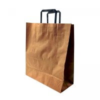 Пакет бумажный с ручками бурый 32х15х38