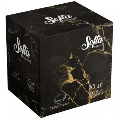 Chisto Softa Black Серветки косметичні 3 шари, 70шт. (Chisto)