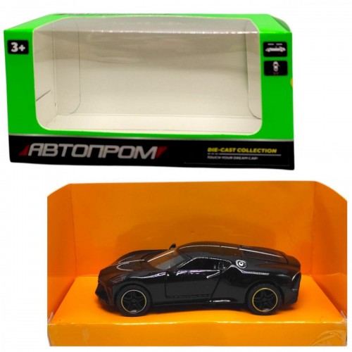 Машинка металева "АВТОПРОМ 1:43, BUGATTI" (ЧОРНА) (Автопром)