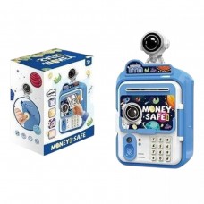 Сейф звуки, подсветки, наклейки, игрушечные деньги, в коробке