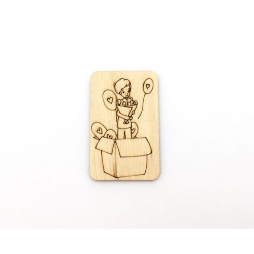 Дерев'яний магніт "Романтика" (MiC)