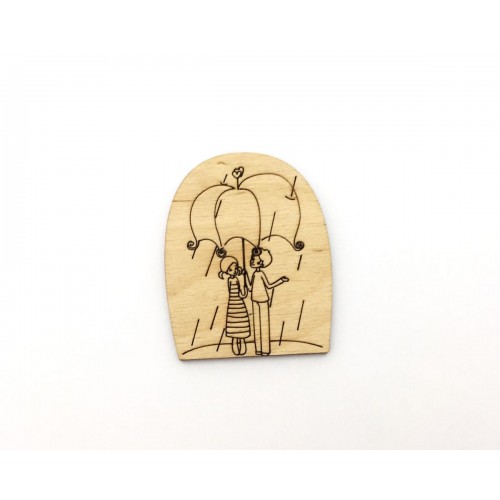 Дерев'яний магніт "Романтика №8" (MiC)