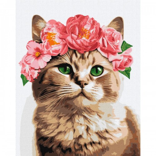 Картина за номерами "Витончена кішечка" ★★★★ (Ідейка)