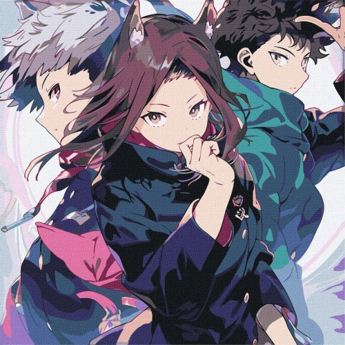 Картина за номерами "Аніме. Міцна дружба" 40х40 см (Ідейка)