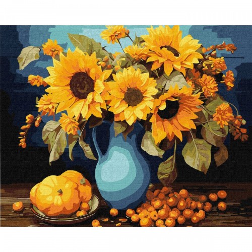 Картина за номерами "Соняшникова гармонія" 40х50 см (Ідейка)