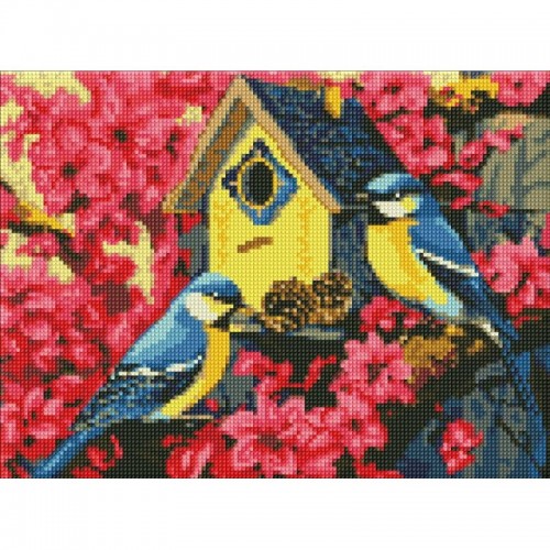 Алмазна мозаїка без підрамника "Затишна шпаківня" 30х40 см (Ідейка)