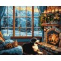 Картина по номерах "Тепло каміна" 40х50 см (Ідейка)