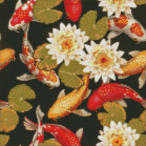 Алмазна мозаїка "Райдужні карпи" (Ідейка)