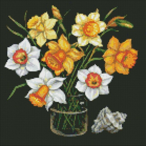 Алмазна мозаїка "Сонячні нарциси" (Ідейка)