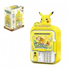 Сейф Пікачу звуки, підсвічування, наліпки, іграшкові гроші, в коробці