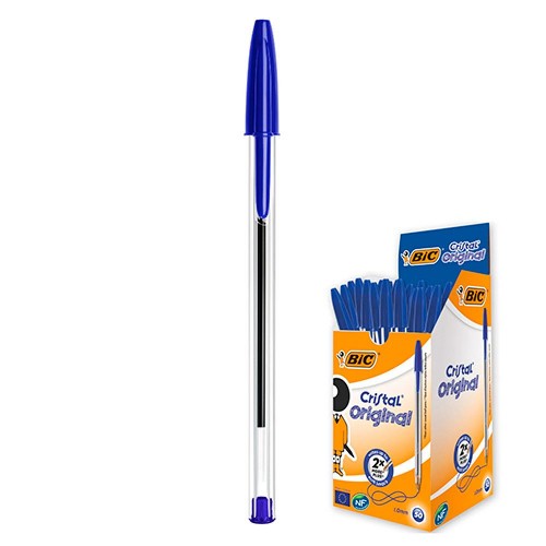 BIC Cristal Ручка кулькова синя, 1шт. (BIC)