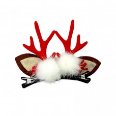 Новорічні шпильки Ріжки 7 см., мікс кольорів