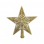 Верхівка для ялинки зірка золота нарізна 15 см (MiC)