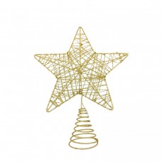 Верхівка для ялинки зірка золота 23 см