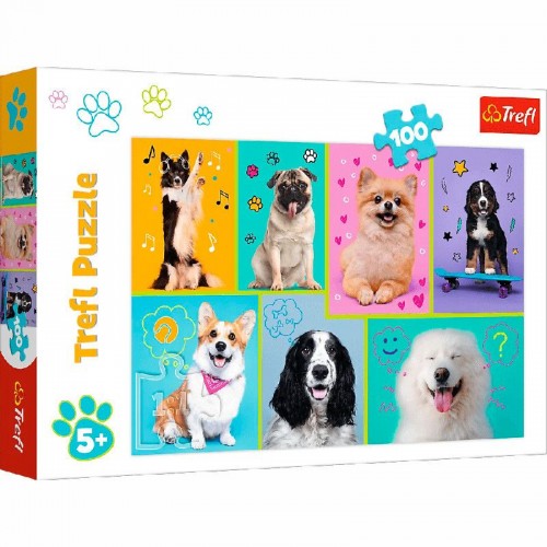 Пазли "Смішні цуценята", 100 елем. (Trefl)