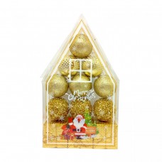 Ялинкові кульки золотий вечір 5 см, 12 шт., набір