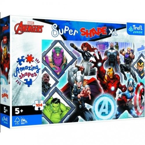 Пазли - 104 ел, XL "Марвел. Твої улюблені Месники" (Trefl)