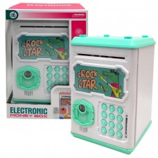 Сейф-скарбничка (пароль, імітація сканування відбитка, звук, підсвічування, озвучування англійською мовою, автоматичний приймач грошей, у коробці)