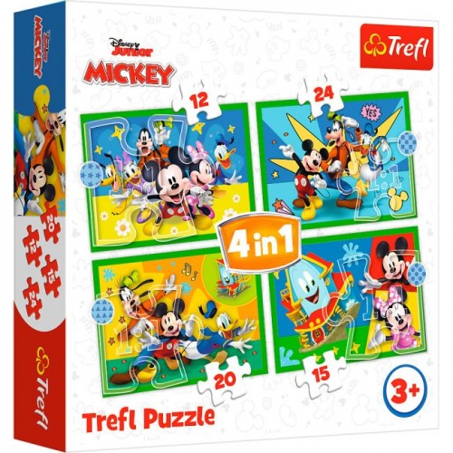 Пазли 4в1 "Міккі Маус та друзі" (Trefl)