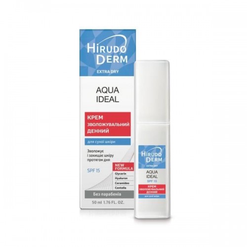Биокон Крем для лица Hirudo Derm Extra Dry Aqua Ideal Увлажняющий дневной, 50мл (Біокон)