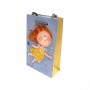 Пакет бумажный 8*12*3.5 ДЕВОЧКА С КРЫЛЬЯМИ-СИНИЙ (Bourgeois)