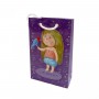 Пакет бумажный 8*12*3.5 ДЕВОЧКА С ПОПУГОЙ-ФИОЛЕТОВОЙ (Bourgeois)
