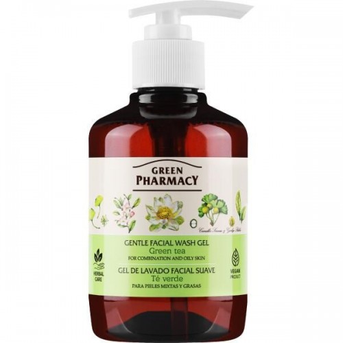 Green Pharmacy Гель для вмивання Ніжний Зелений чай та гінкго білоба, 270мл (Green Pharmacy)