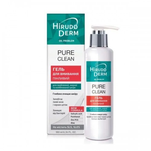 Биокон Гель для умывания Hirudo Derm Oil Problem Pure Clean, 180мл (Біокон)