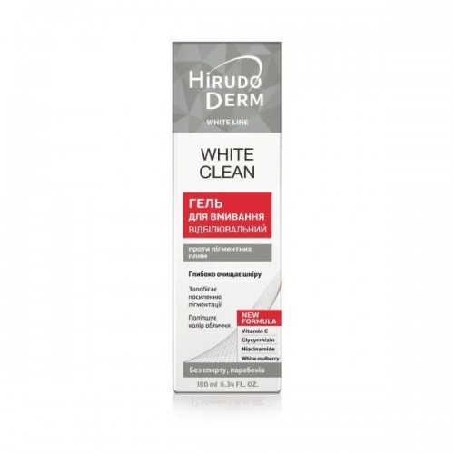 Биокон Гель для умывания Hirudo Derm White Line White Clean Отбеливающий, 180мл (Біокон)