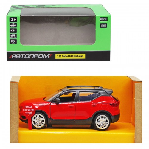 Машинка металева "АВТОПРОМ: Volvo XC40", червона (Автопром)