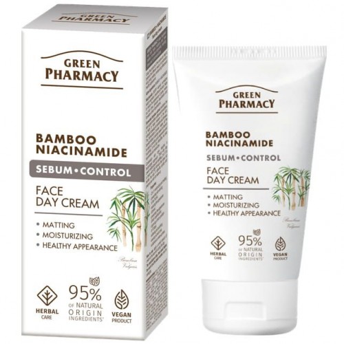 Green Pharmacy Дневной крем для лица Бамбук + ниацинамид, 50мл (Green Pharmacy)