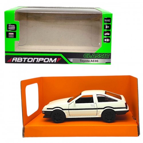 Машинка металева "АВТОПРОМ. Toyota AE86" (БІЛА) (Автопром)