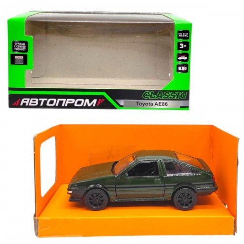 Машинка металева "АВТОПРОМ. Toyota AE86" (ЗЕЛЕНА) (Автопром)