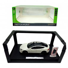 машина мет 1:24 TESLA  із зарядною станцією (БІЛА)