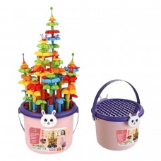 Конструктор “Квітуча галявина”, 156 деталей, наліпки, у відрі