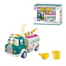 Спецтехника помповый механизм, брызгает водой, инерция, подсветка, звуки, парогенерация, движущиеся элементы, конструктор, на батарейках, в коробке