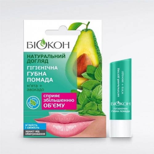 Біокон Гігієнічна помада Натуральний догляд Мʼята + Авокадо, 4.6г (Біокон)