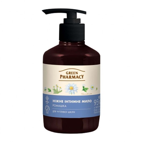 Green Pharmacy Мыло для интимной гигиены Ромашка, 370мл (Green Pharmacy)