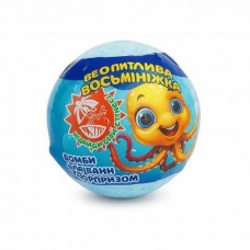 AquaShine ТМ Rainbow Бомба для ванн с сюрпризом Любознательная восьминожка, 100г