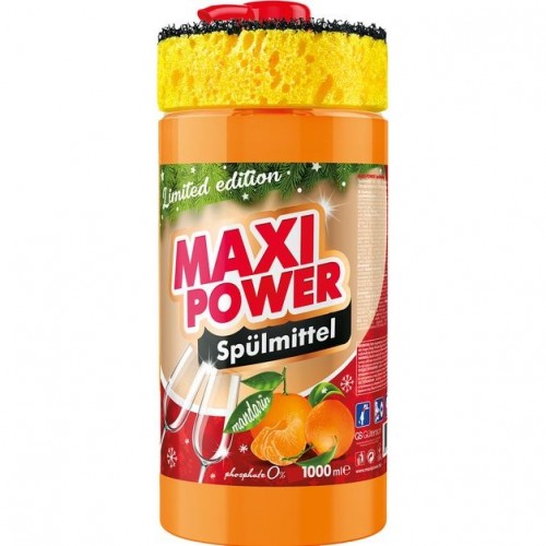 Засіб для миття посуду "Maxi Power. Мандарин" 1 л (MAXI POWER)