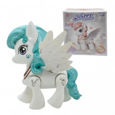 Музична іграшка “Поні”, підсвічування, пісня англ. мовою, проєктор, ходить, в коробці (Бірюзова)