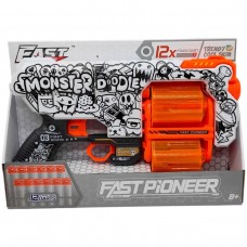 Іграшковий пістолет (бластер) з мʼякими патронами (30,5х18 см, коробка - 32х6,5х22 см)