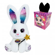 Інтерактивна іграшка Магічне зайченя, сидяча, вушка підсвічуються, пісні англійською, відтворює мелодії, реагує на дотик палички до носа, в коробці, (БІЛИЙ)