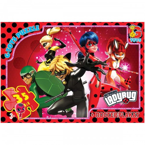 Пазли "Леді баг" + постер, 35 елем. (Gtoys)