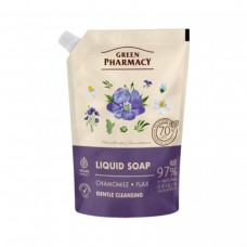 Green Pharmacy жидкое мыло 460мл дой-пак ромашка и лен EN