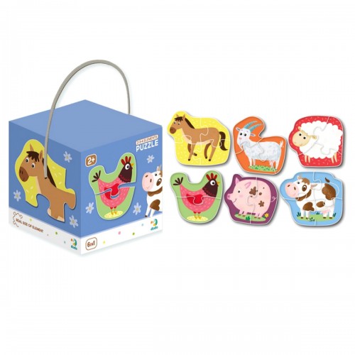 Пазли "Домашні тварини", 2-3-4 елемента (Dodo)